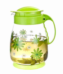 供應批發1.5L耐熱玻璃茶具 精致手工，冷熱皆宜的花茶壺