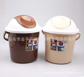 時尚衛生新選擇 8L家用翻蓋垃圾桶批發采購指南